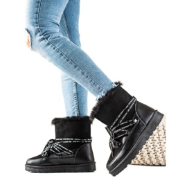 W. Potocki Crne čizme za snijeg Potocki crna