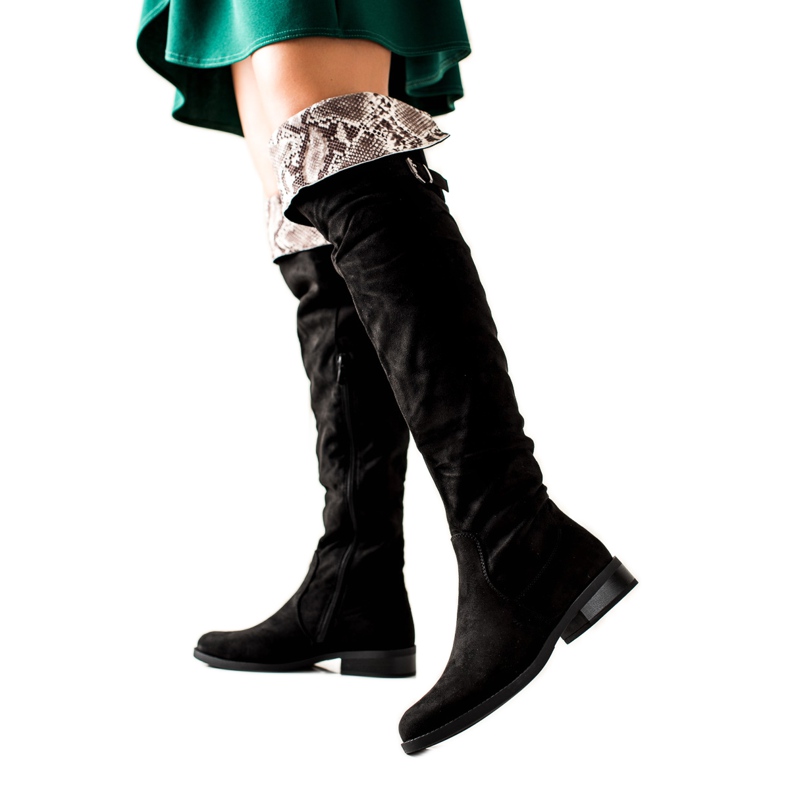 W. Potocki Čizme sa rolanjem Potocki crno