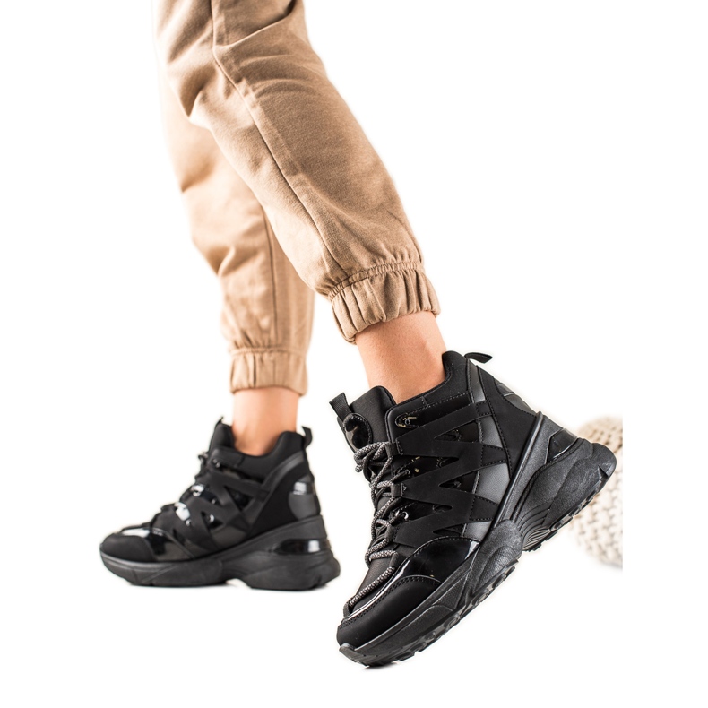 W. Potocki Udobne crne Potocki čizme crno