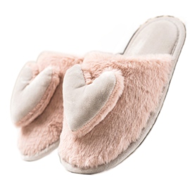 TRENDI Papuče sa srcem ružičasta