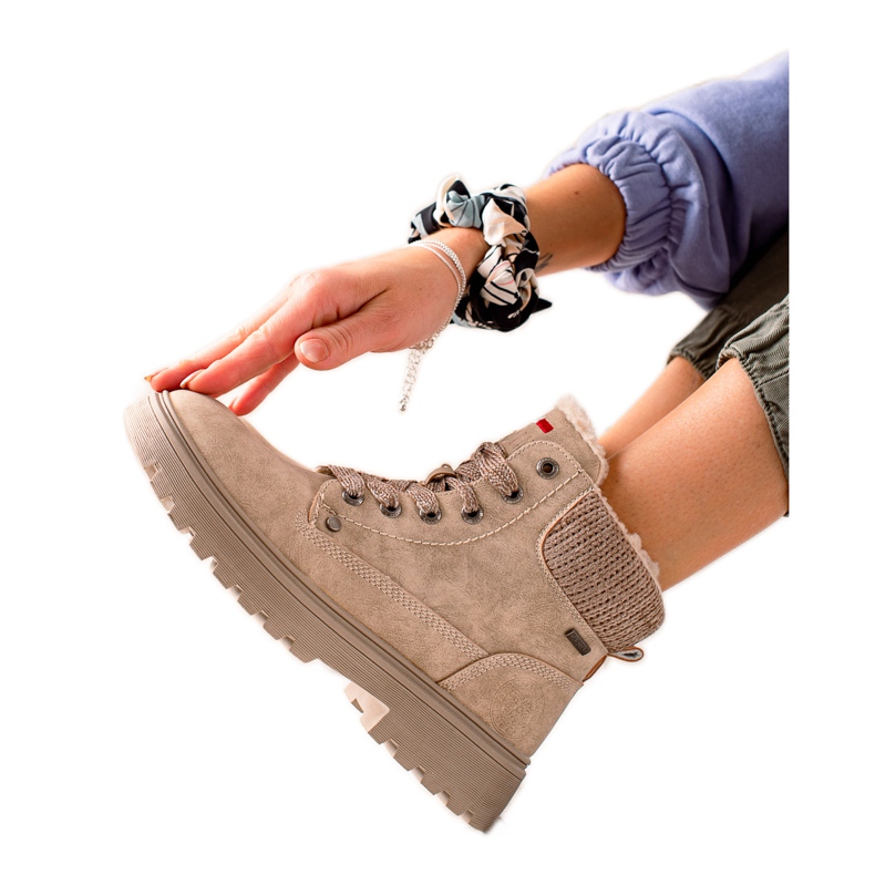 Goodin Bež traperi s ovčjom kožom