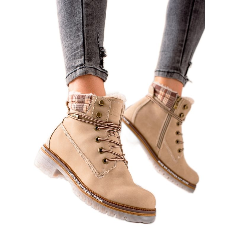 Goodin Izolirani traperi od eko kože bež