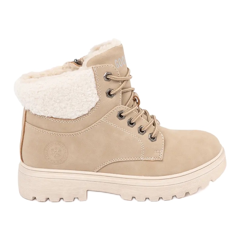 Elegantni traperi od eko kože bež