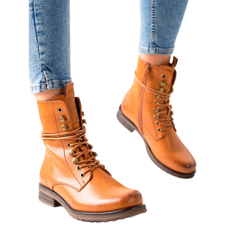 Super Mode Klasične čizme na vezanje smeđa