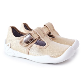 BEFADO S.A. Balerine papuče Befado Shiny 115X003 Zlatne zlatni