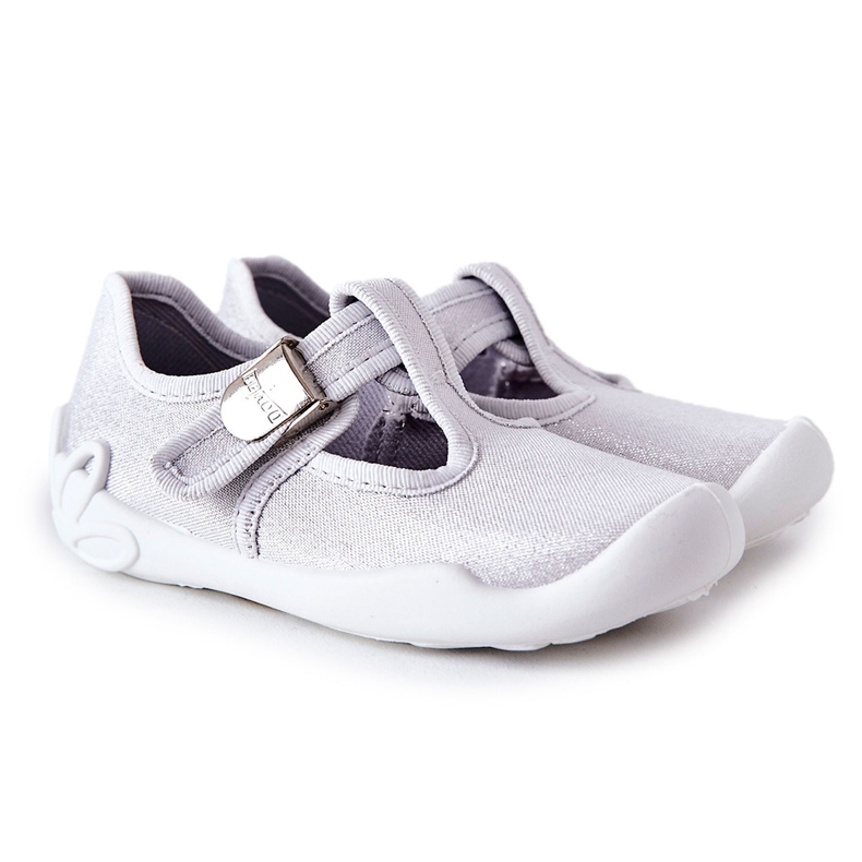 BEFADO S.A. Balerina papuče Befado Shiny 115X001 Silver srebro