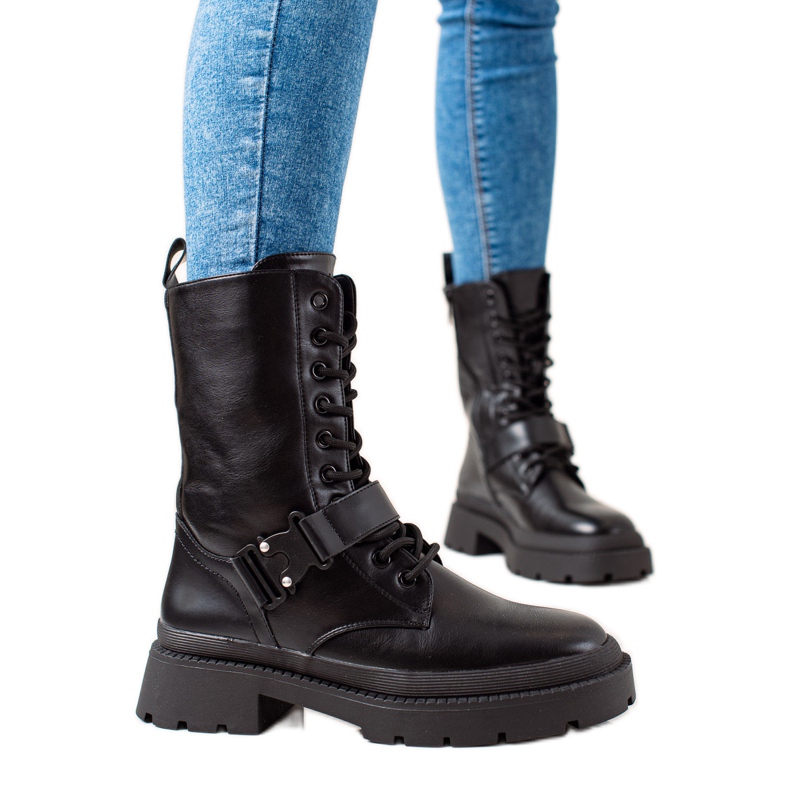 Seastar Crni radnici s kopčom crno