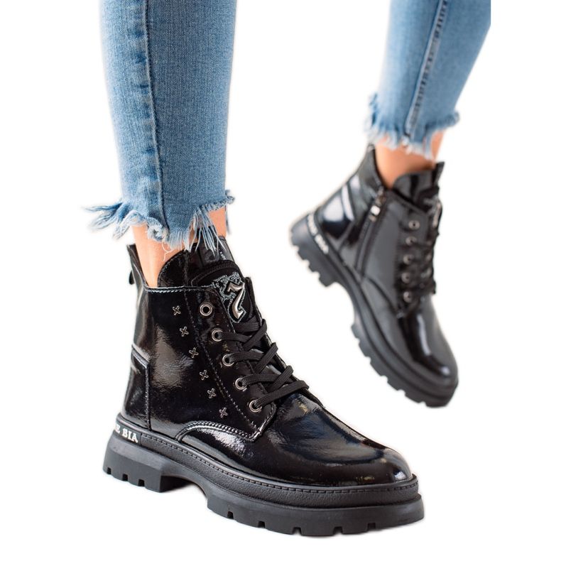 Filippo Gležnjače s platformom na vezanje crno