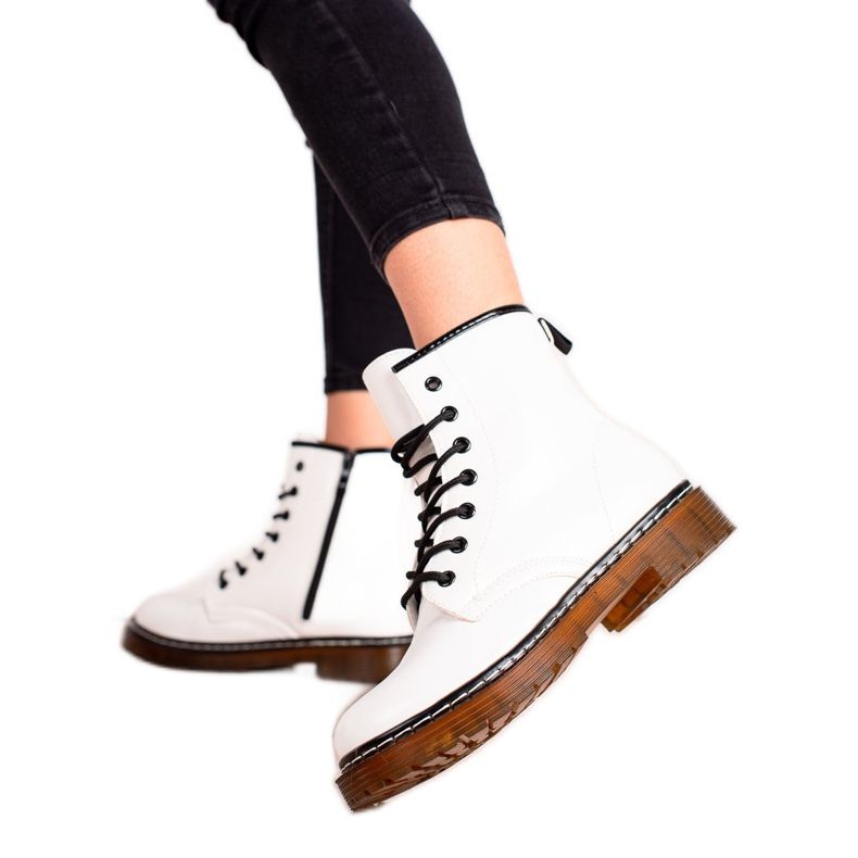 Lucky Shoes Udobni bijeli traperi bijela