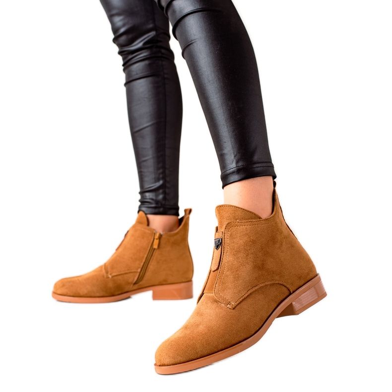 Camo Tople čizme s patentnim zatvaračem smeđa žuta boja