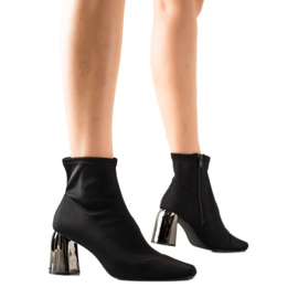 M.Daszyński Tekstilne modne čizme crna