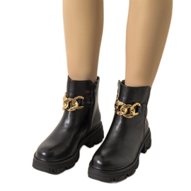 Crne podstavljene gležnjače s lančićem od Kathlyn crna