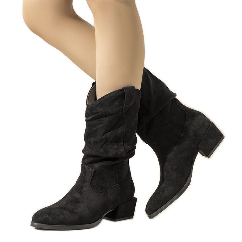 Crne Francis kaubojske čizme crno