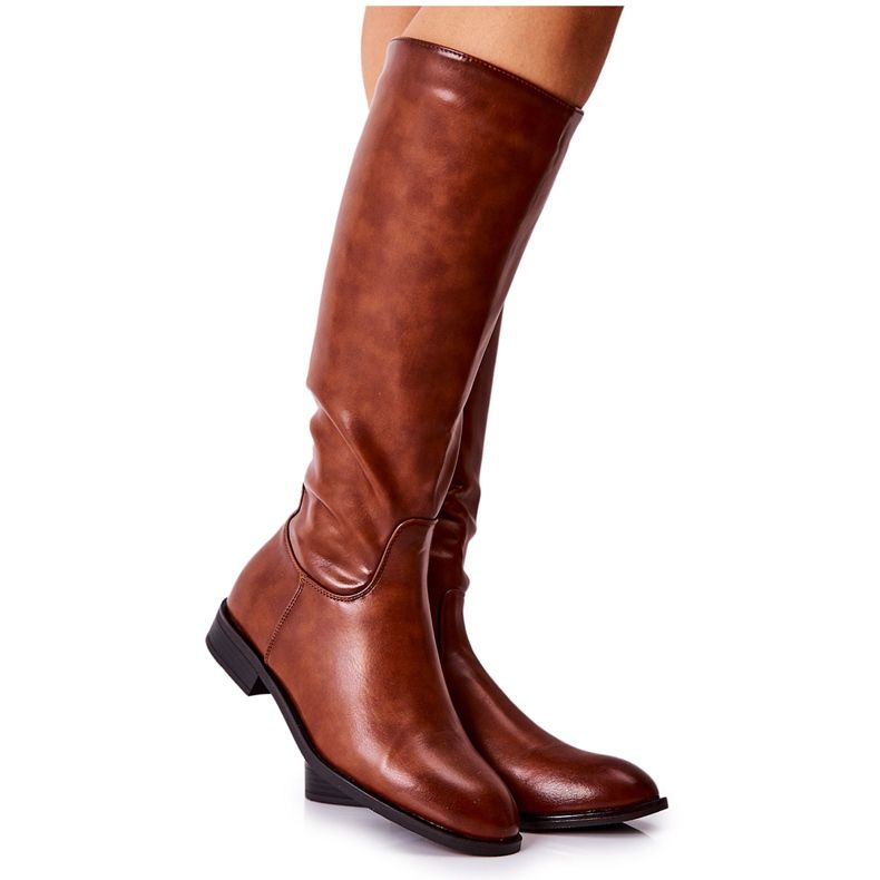 PG1 Kožne tople čizme smeđe Estil smeđa