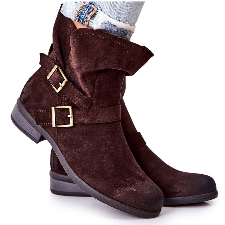 POTOCKI Antilop čizme s kopčama Smeđe Renisse smeđa