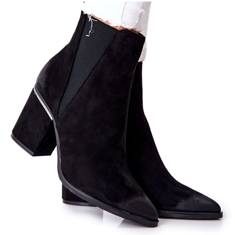 POTOCKI Antilop crne čizme na petu Coriseis crno