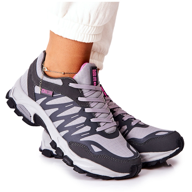 Sportske cipele Memory Foam Big Star GG274499 Siva ružičasta