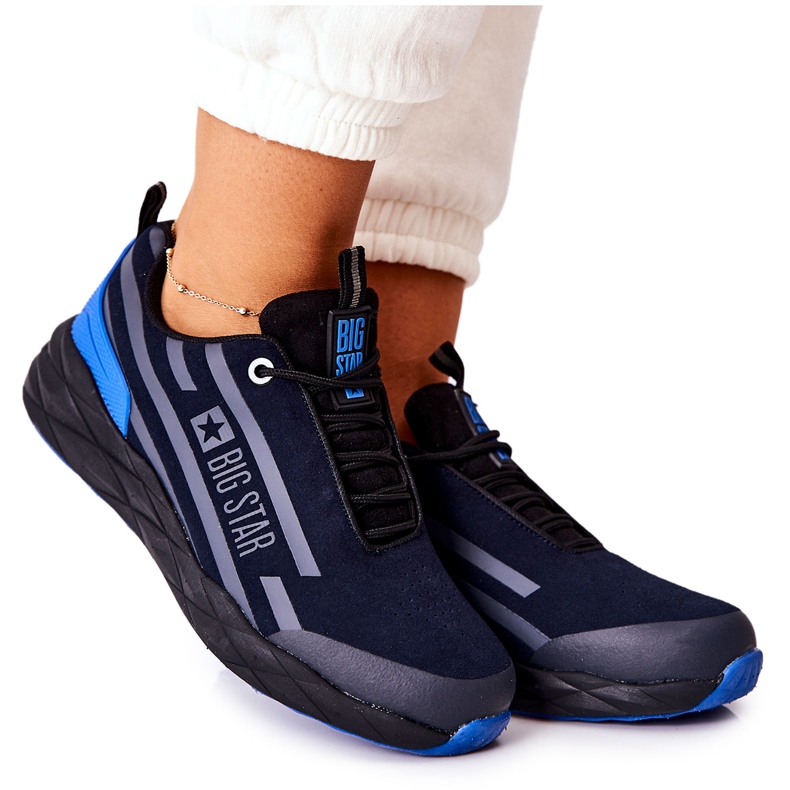 Kožne sportske cipele Big Star II274459 Navy Blue mornarsko plava plava