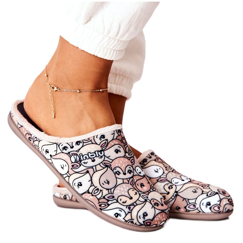 Inblu Papuče Befado Srne 155D203 Bež smeđa