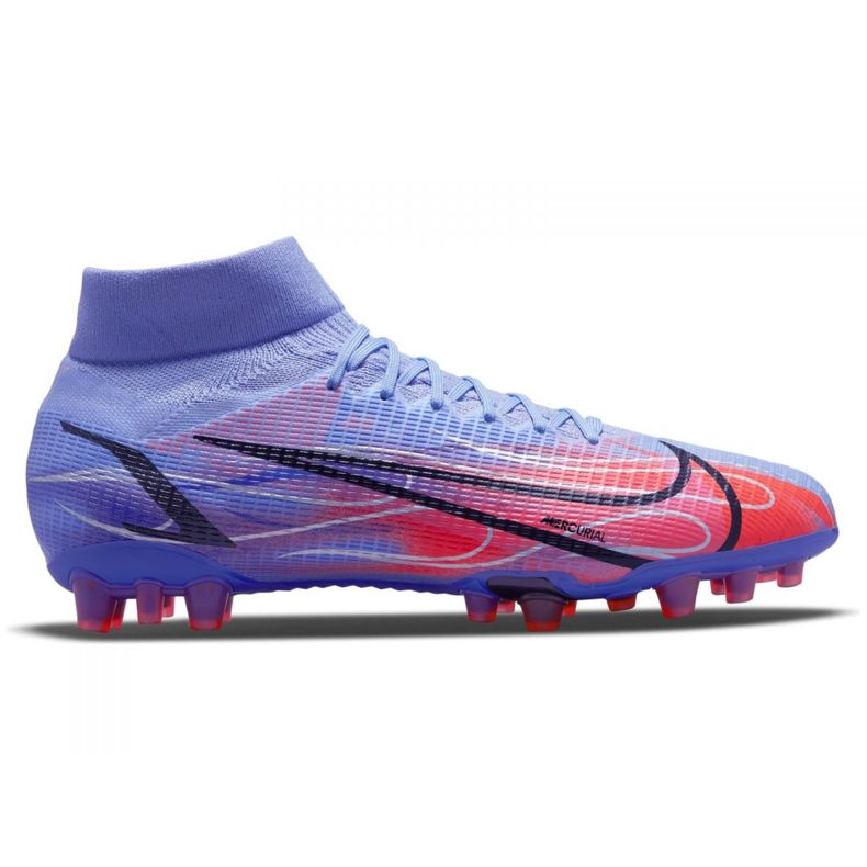 Nogometne cipele Nike Superfly 8 Pro Km Ag M DJ3978-506 ljubičasto-plava plava