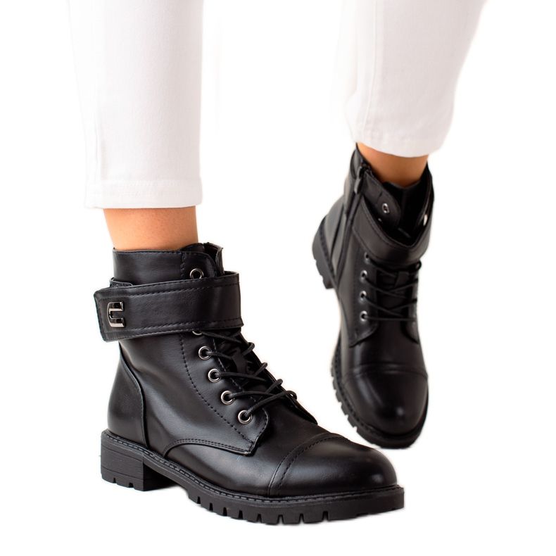 Cink Me Klasične čizme na vezanje crno