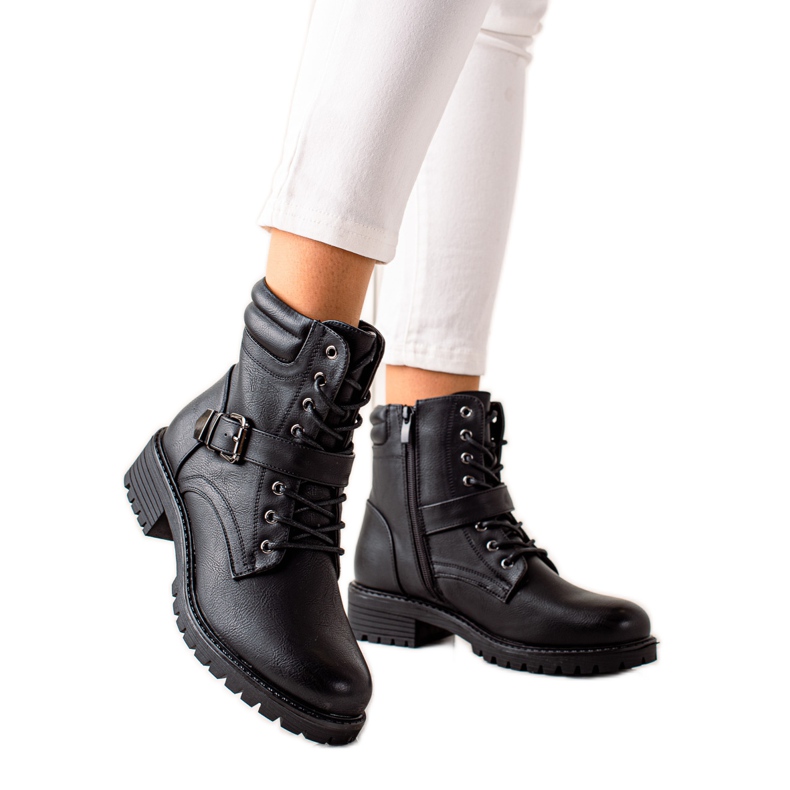 Anesia Paris Crni radnici s kopčom crno