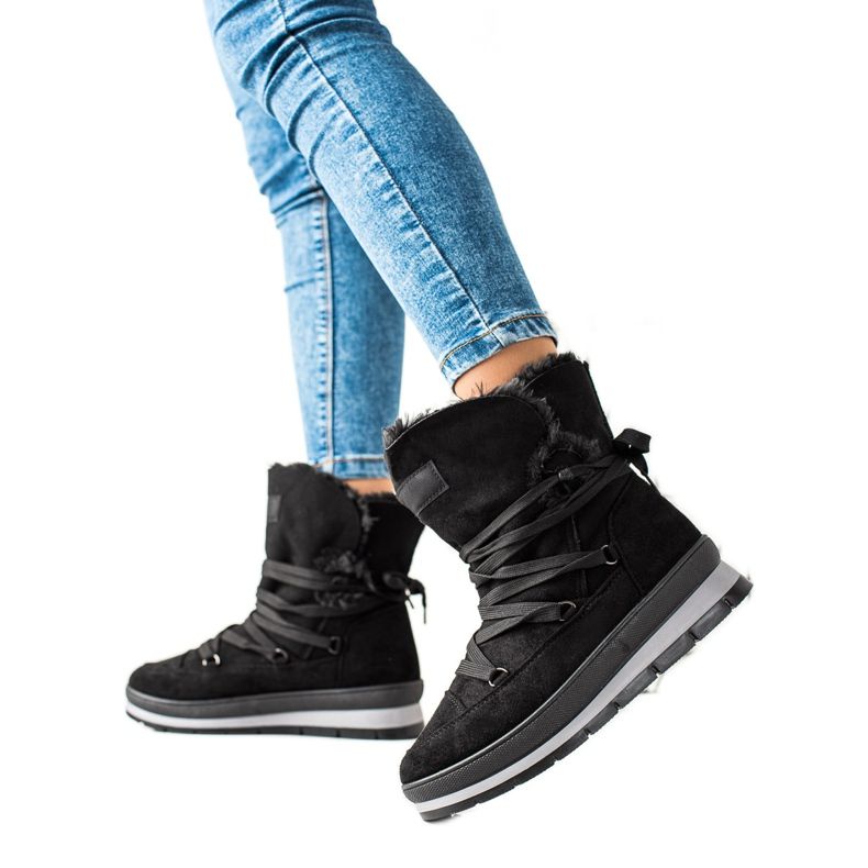 TRENDI Crne antilop čizme za snijeg crno