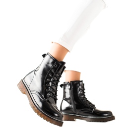 Lucky Shoes Udobni crni traperi crno