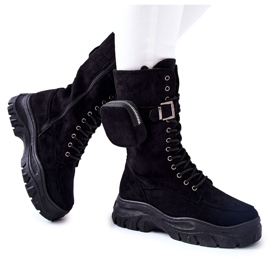 Antilop čizme na platformi s bubrezima crne Issanti crna