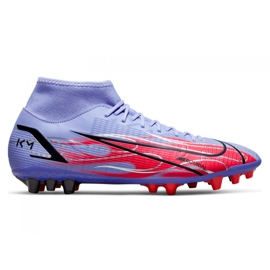 Nogometne cipele Nike Superfly 8 Academy Km Ag M DJ3984-506 višebojan ljubičasta
