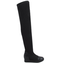 Sock čizme na klin Futura Black crna