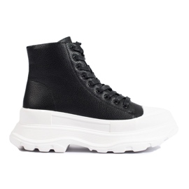 Seastar Tenisice na platformi crna