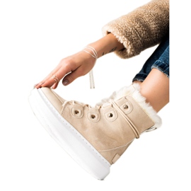 TRENDI Elegantne bež čizme za snijeg