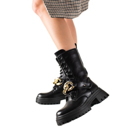 Seastar Visoke čizme, trapper moda crna