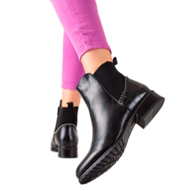 TRENDI Čizme s patentnim zatvaračem crna