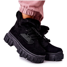 PM1 Crne tople čizme Trappers Black Demaris crna