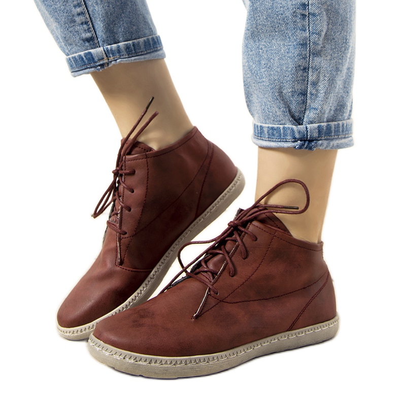 Bordo Keira ležerne ženske čizme crvena