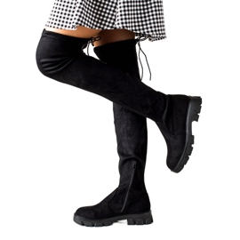 Super Me Čizme s ortopedskom petom crna