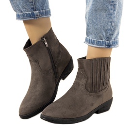 Grey Saucier tople kaubojske čizme siva