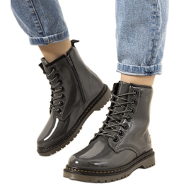 Grafitne tople ženske čizme Doiron crna