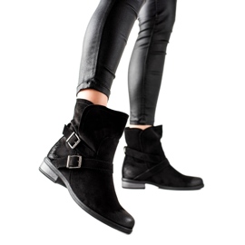 W. Potocki Potocki čizme od brušene kože crna