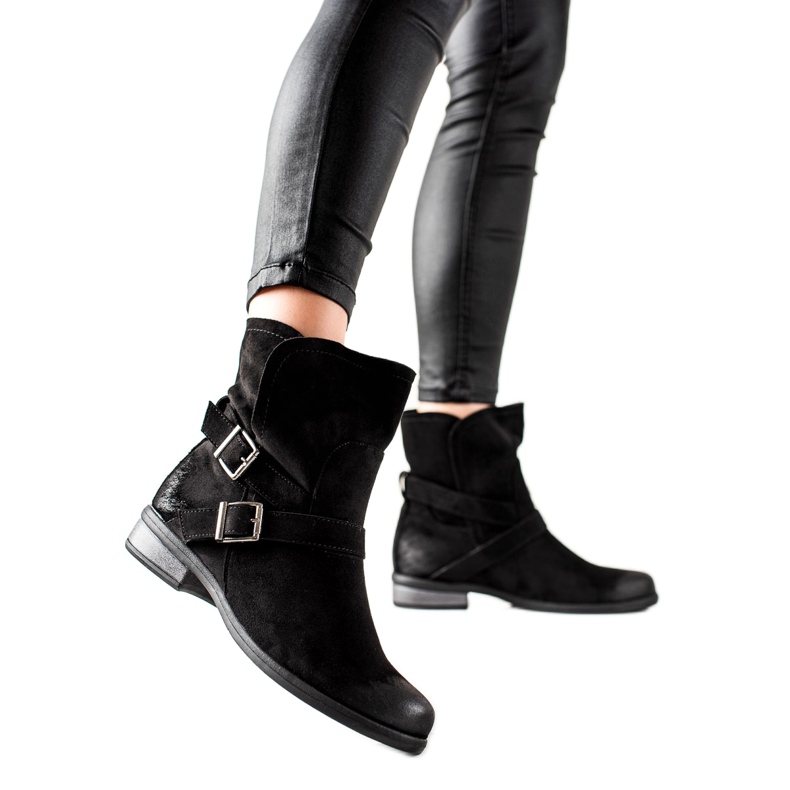 W. Potocki Potocki čizme od brušene kože crno