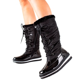 TRENDI Visoke čizme za snijeg s krznom crna