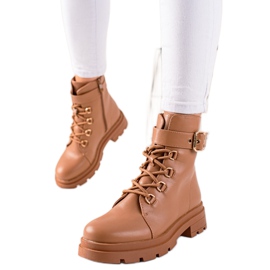 Sixth Sense Elegantni traperi s kopčom smeđa