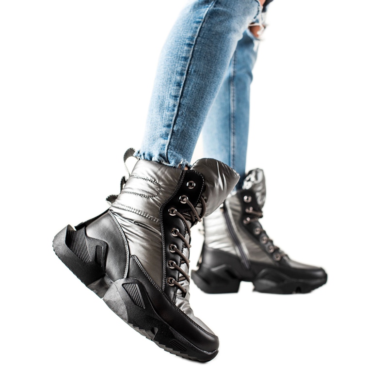 Seastar Tople moderne čizme za snijeg srebro siva