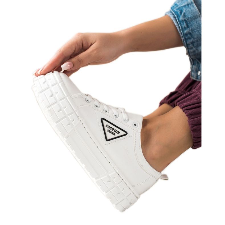 Goodin Tenisice s eko kožom na platformi bijela