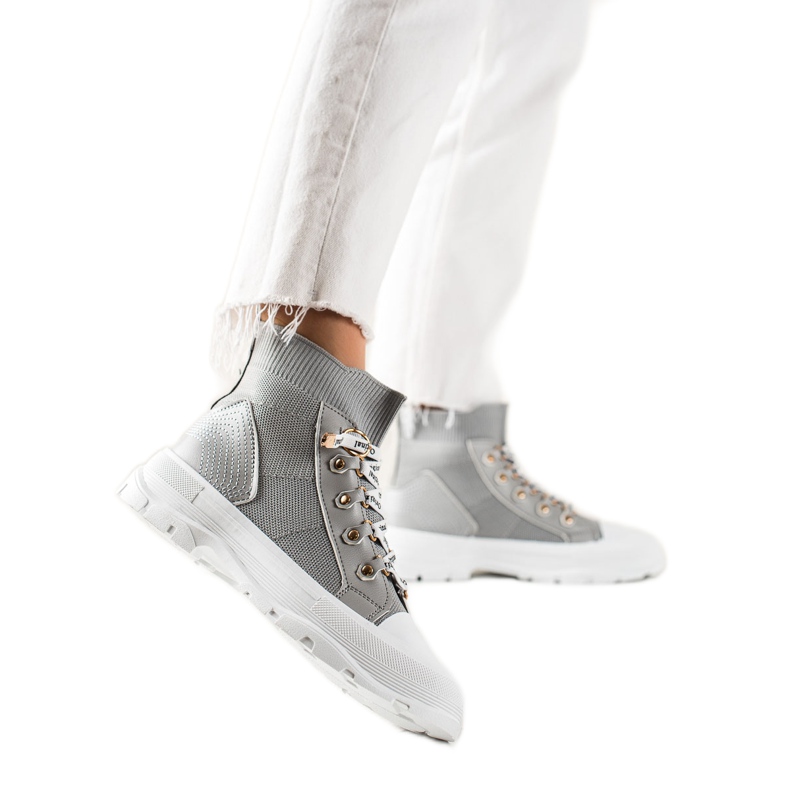 Goodin Modne visoke tenisice siva