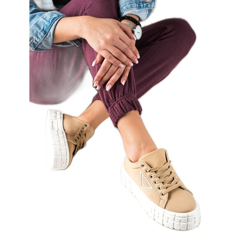 Goodin Smeđe modne cipele bež