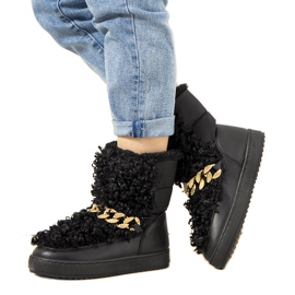 Crne čizme za snijeg s krznom iz Montmine crna