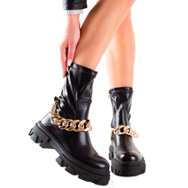 Seastar Sjajne lančane torbe crna